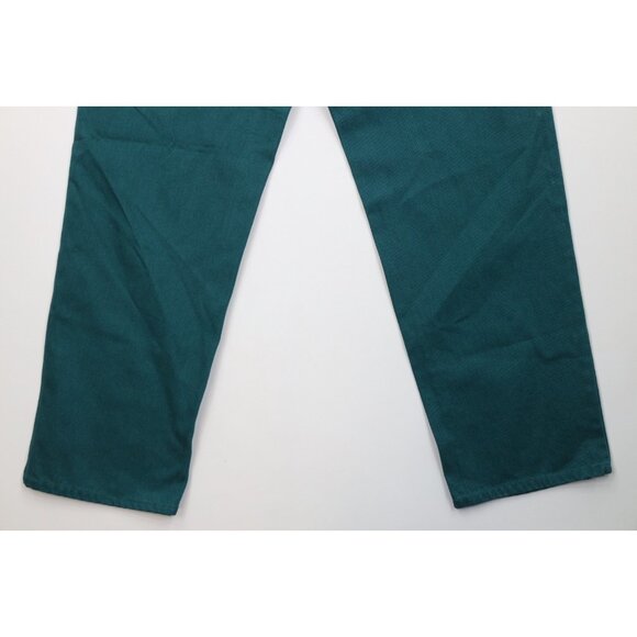 Deadstock Vtg 90s Streetwear Mens 32x33 Baggy Fit Skateboard Denim Jeans Green - Picture 12 of 14